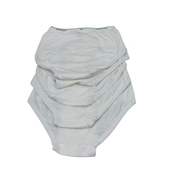 Fruit of the Loom White Brief Cotton Underwear Set of 5 Mens Medium 32-34 NWOT - Picture 3 of 3
